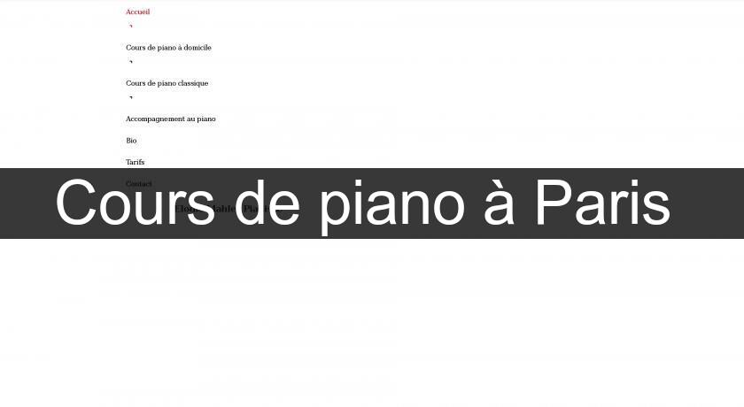 Cours de piano à Paris Cours de piano à Paris