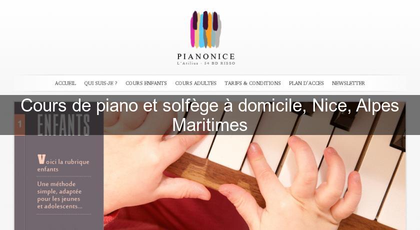 Cours de piano et solfège à domicile, Nice, Alpes Maritimes