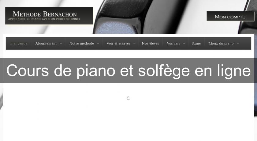 Cours de piano et solfège en ligne Cours de piano et solfège en ligne
