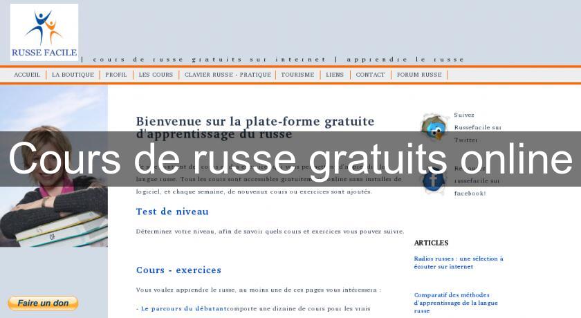 Cours de russe gratuits online Cours de russe gratuits online