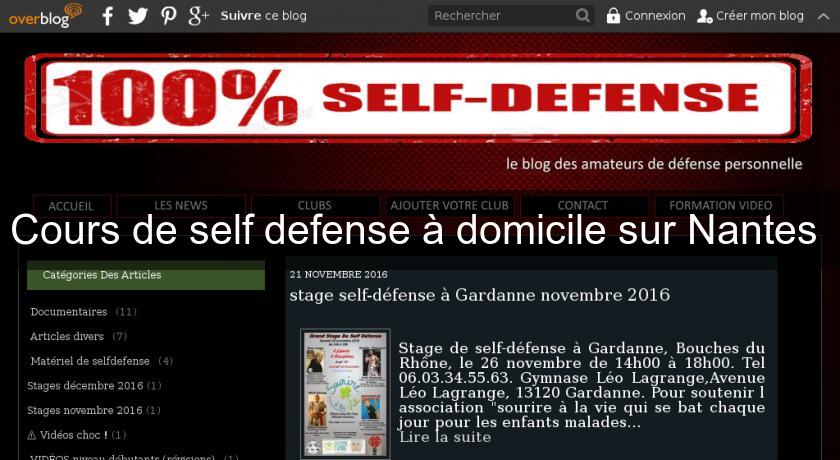 Cours de self defense à domicile sur Nantes Cours de self defense à domicile sur Nantes