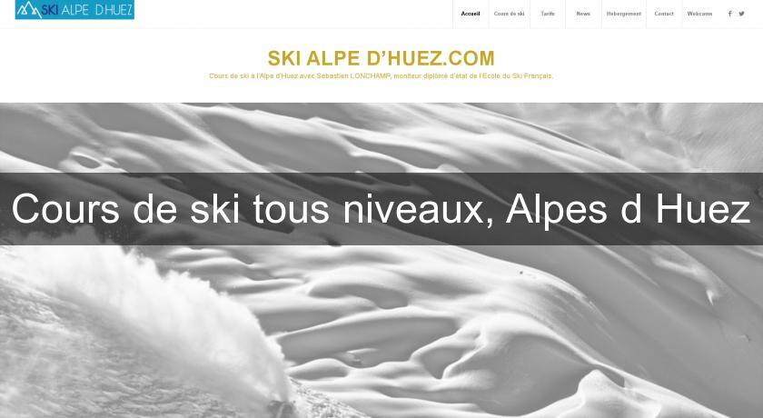 Cours de ski tous niveaux, Alpes d'Huez