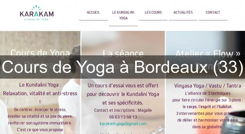Cours de Yoga à Bordeaux (33)