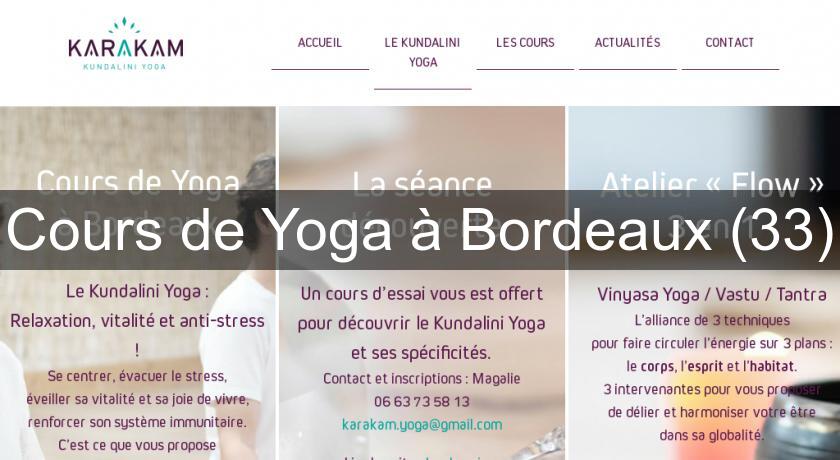 Cours de Yoga à Bordeaux (33) Cours de Yoga à Bordeaux (33)