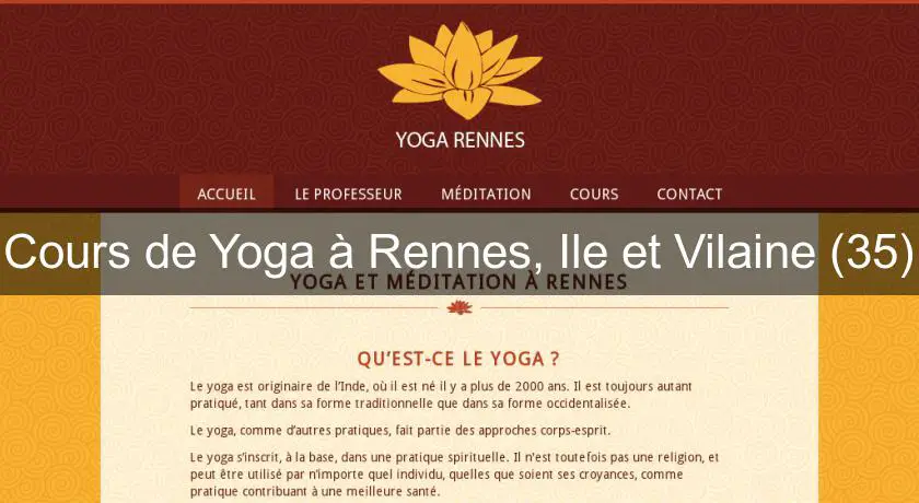 Cours de Yoga à Rennes, Ile et Vilaine (35)