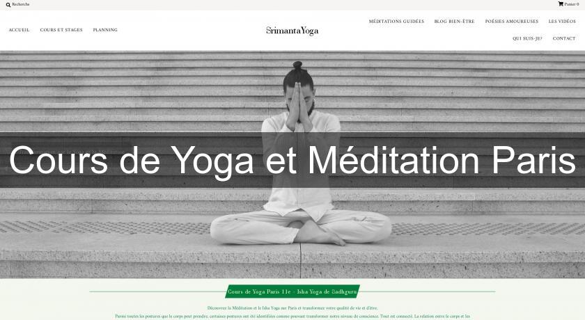 Cours de Yoga et Méditation Paris Cours de Yoga et Méditation Paris