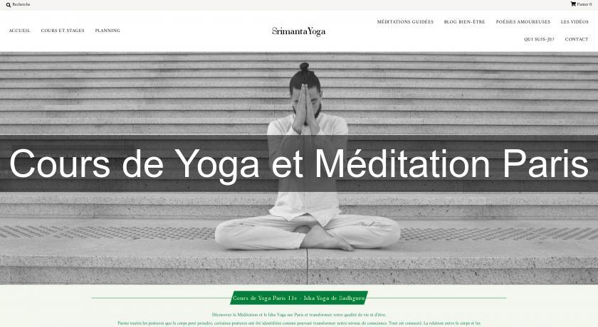 Cours de Yoga et Méditation Paris