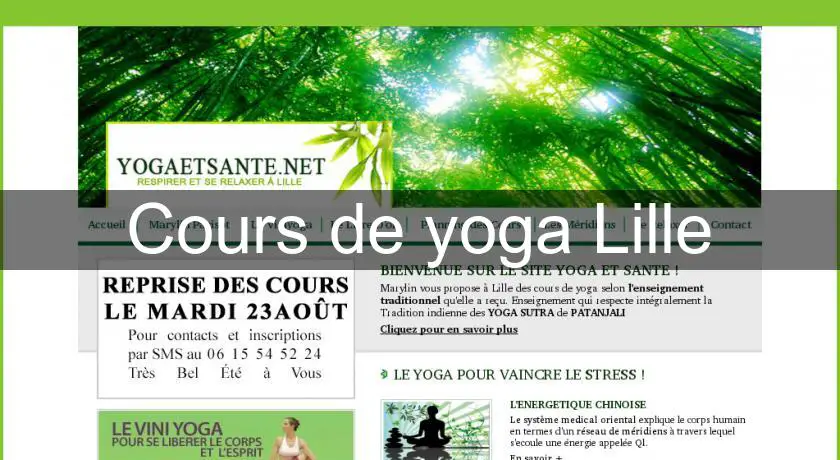 Cours de yoga Lille