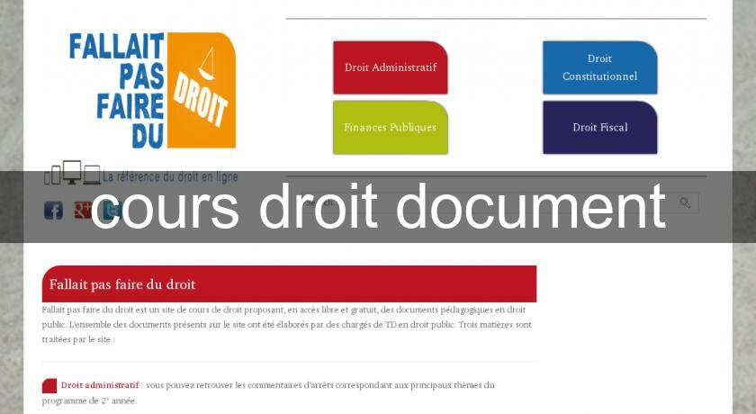 cours droit document cours droit document