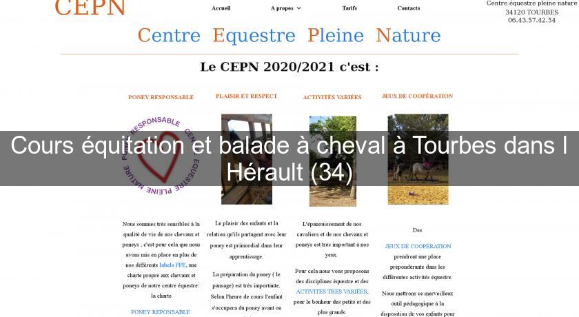 Cours équitation et balade à cheval à Tourbes dans l'Hérault (34)