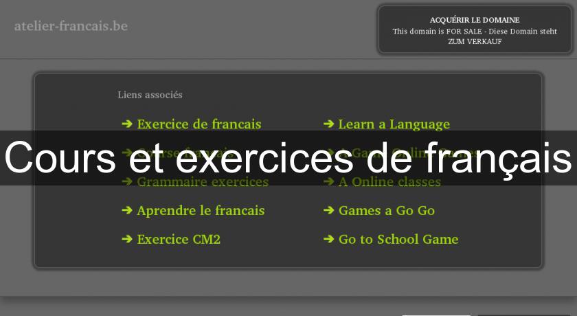 Cours et exercices de français