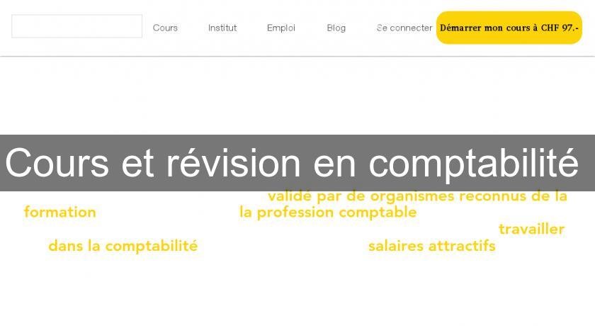 Cours et révision en comptabilité Cours et révision en comptabilité