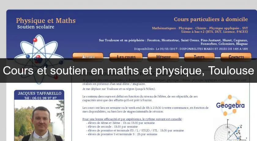 Cours et soutien en maths et physique, Toulouse