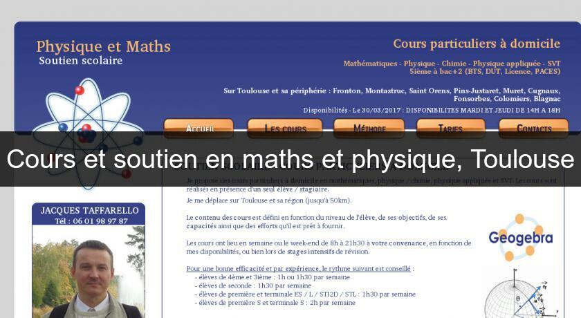 Cours et soutien en maths et physique, Toulouse Cours et soutien en maths et physique, Toulouse