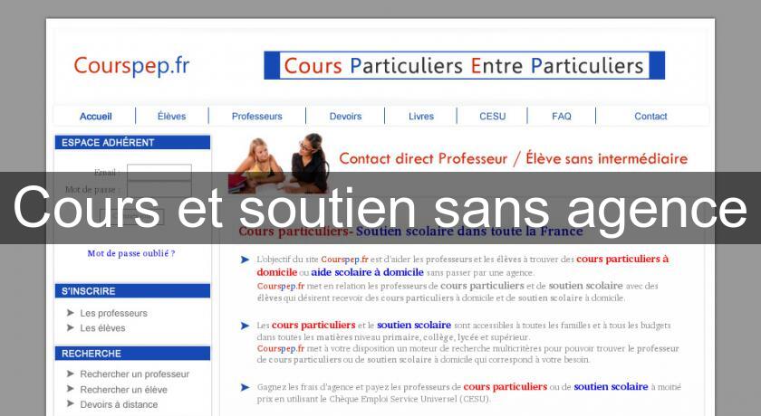 Cours et soutien sans agence Cours et soutien sans agence