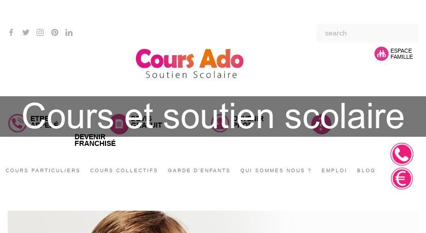 Cours et soutien scolaire Cours et soutien scolaire