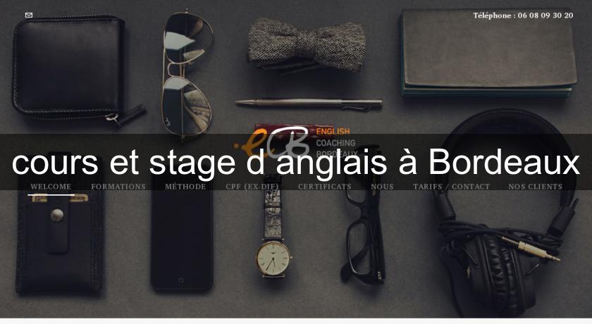 cours et stage d'anglais à Bordeaux cours et stage d'anglais à Bordeaux