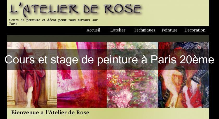 Cours et stage de peinture à Paris 20ème