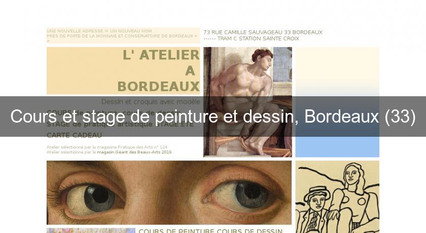 Cours et stage de peinture et dessin, Bordeaux (33)