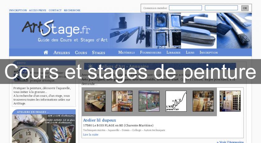 Cours et stages de peinture