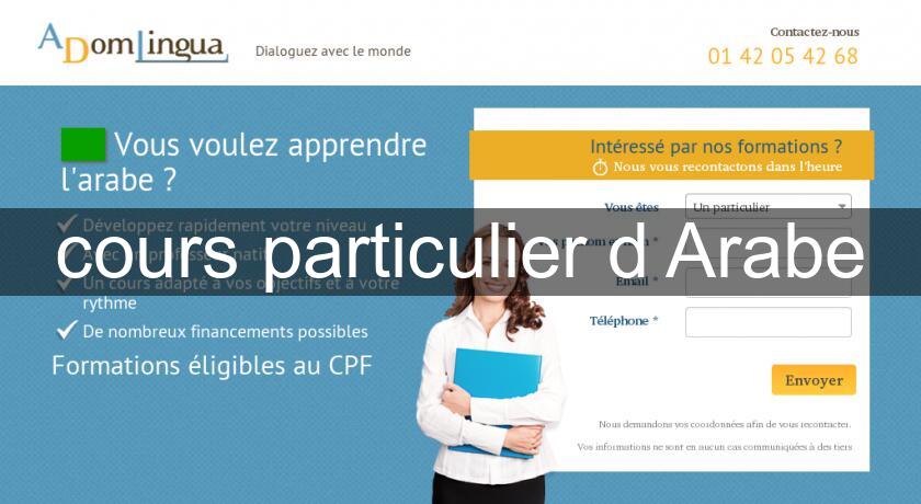 cours particulier d'Arabe cours particulier d'Arabe