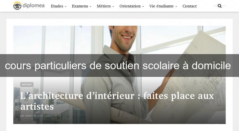 cours particuliers de soutien scolaire à domicile 