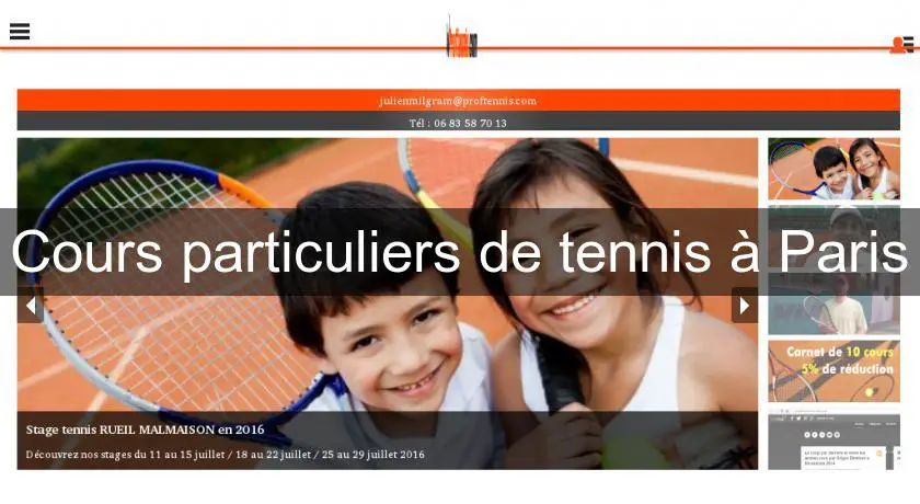 Cours particuliers de tennis à Paris