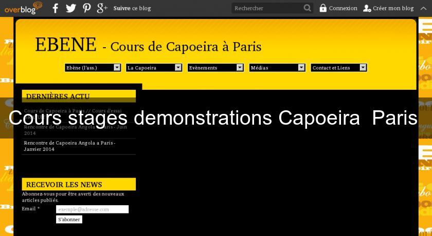 Cours stages demonstrations Capoeira Paris Cours stages demonstrations Capoeira Paris