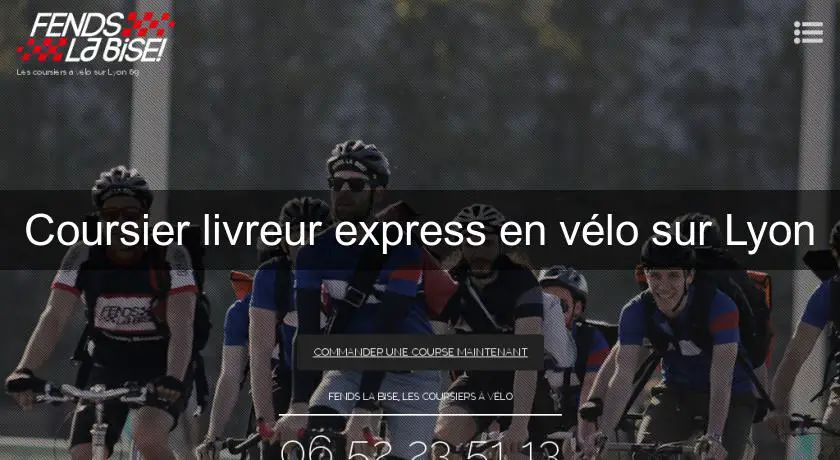 Coursier livreur express en vélo sur Lyon