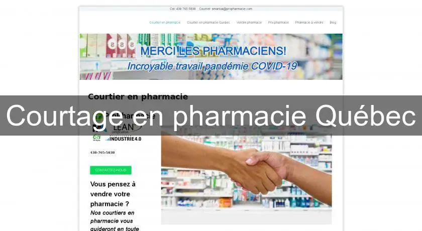 Courtage en pharmacie Québec