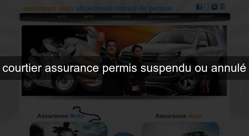 courtier assurance permis suspendu ou annulé