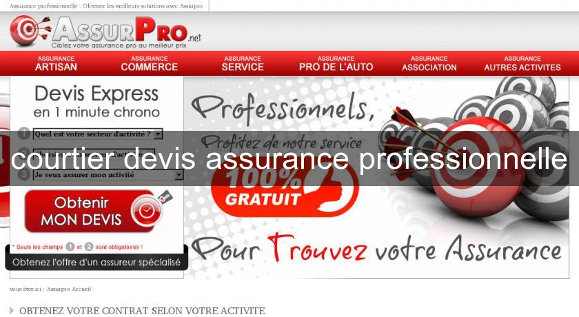 courtier devis assurance professionnelle