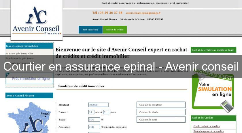 Courtier en assurance epinal - Avenir conseil