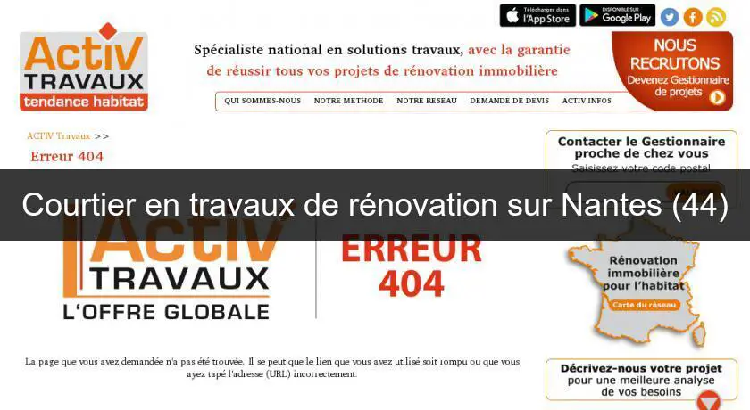 Courtier en travaux de rénovation sur Nantes (44)