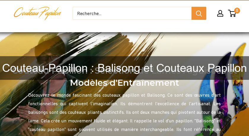 Couteau-Papillon : Balisong et Couteaux Papillon