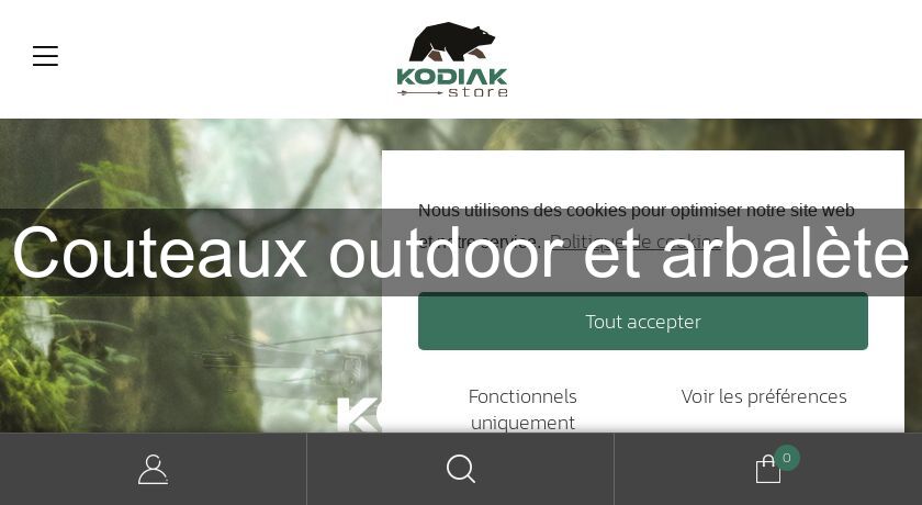 Couteaux outdoor et arbalète