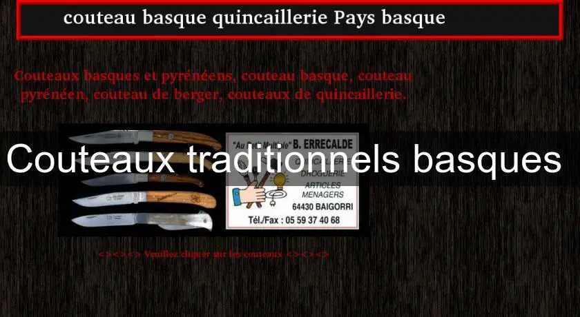 Couteaux traditionnels basques 