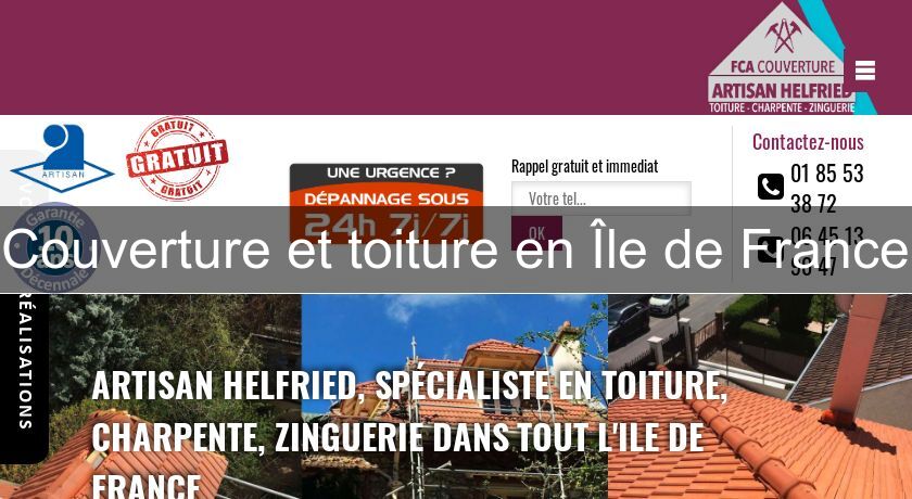 Couverture et toiture en Île de France Couverture et toiture en Île de France