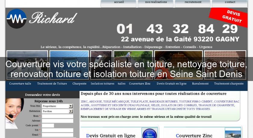Couverture vis votre spécialiste en toiture, nettoyage toiture, renovation toiture et isolation toiture en Seine Saint Denis Couverture vis votre spécialiste en toiture, nettoyage toiture, renovation toiture et isolation toiture en Seine Saint Denis