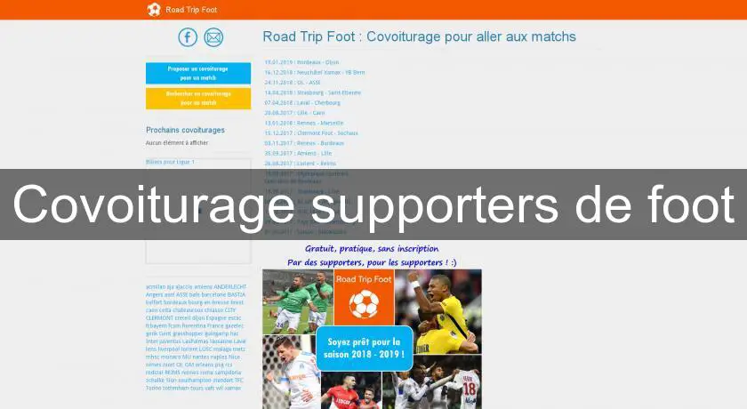 Covoiturage supporters de foot