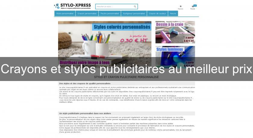 Crayons et stylos publicitaires au meilleur prix