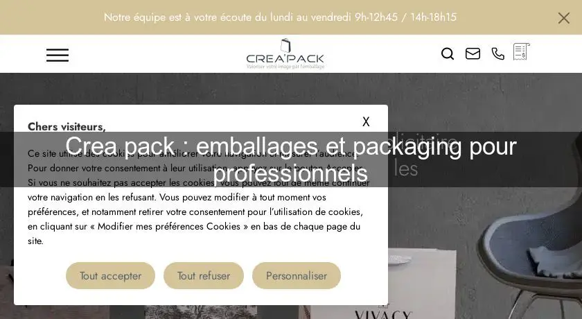 Crea pack : emballages et packaging pour professionnels