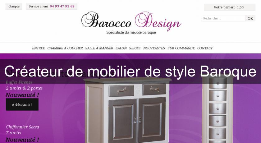 Créateur de mobilier de style Baroque