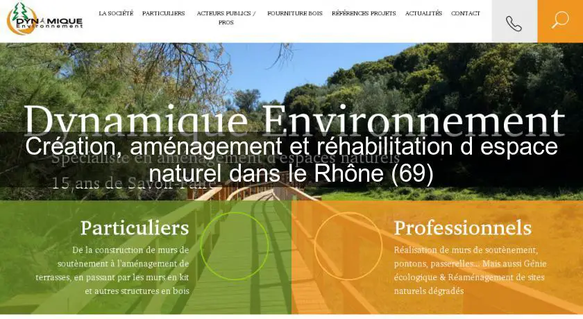 Création, aménagement et réhabilitation d'espace naturel dans le Rhône (69)