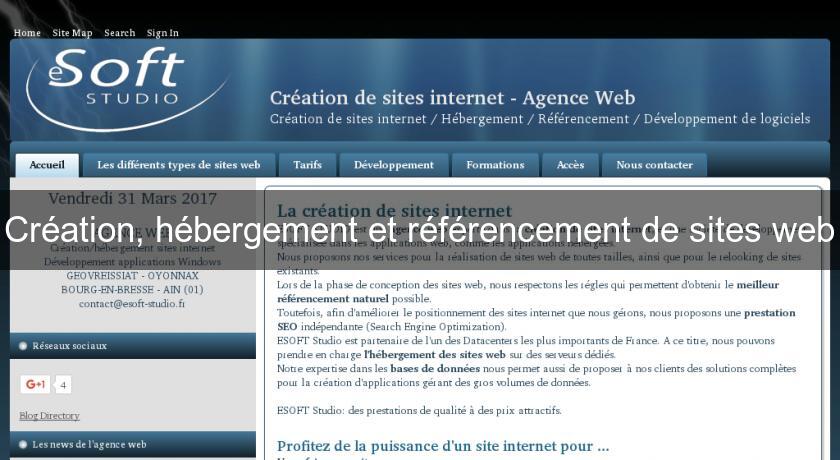 Création, hébergement et référencement de sites web