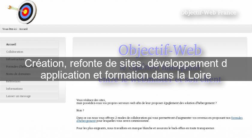 Création, refonte de sites, développement d'application et formation dans la Loire Création, refonte de sites, développement d'application et formation dans la Loire
