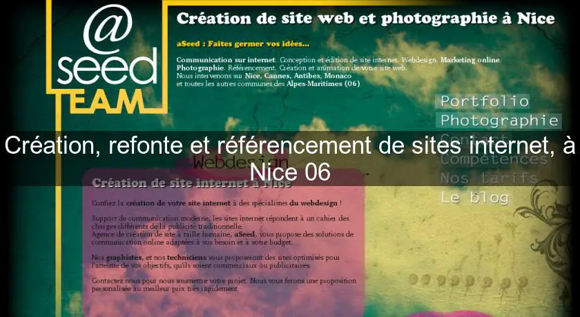 Création, refonte et référencement de sites internet, à Nice 06
