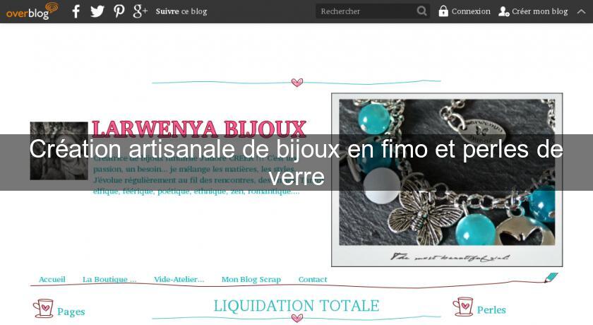 Création artisanale de bijoux en fimo et perles de verre