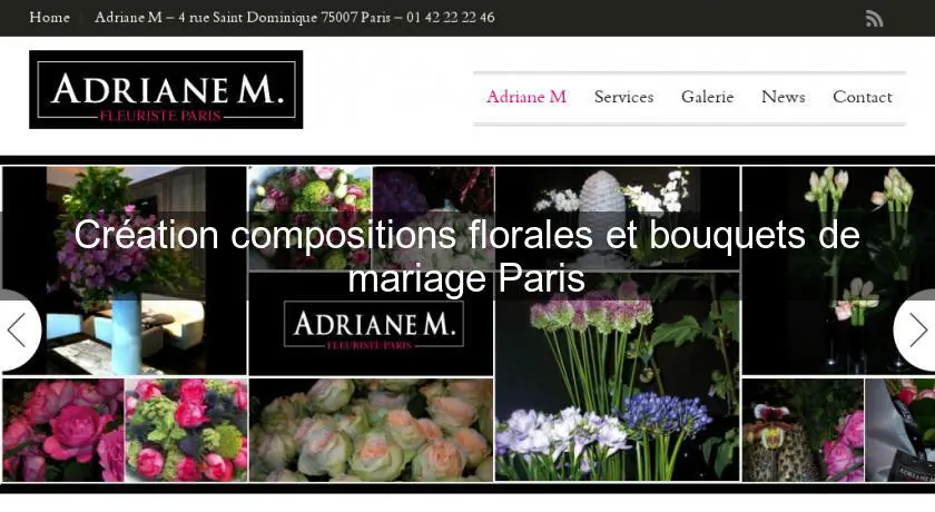 Création compositions florales et bouquets de mariage Paris
