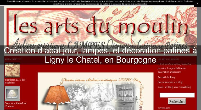 Création d'abat jour, lampes, et décoration patines à Ligny le Chatel, en Bourgogne